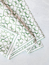 Load image into Gallery viewer, Table Runner - Lattice Bow, Evergreen & Sage