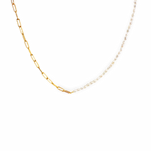 Load image into Gallery viewer, Whisper Freshwater Pearl & Paperclip Chain Necklace