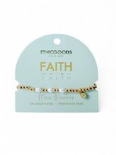 Load image into Gallery viewer, Morse Code Pearl & Gold Waterproof Beaded Bracelet | FAITH