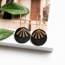 Load image into Gallery viewer, Black Oakleigh Earrings