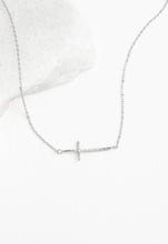 Load image into Gallery viewer, Radiant Cross Necklace in Silver