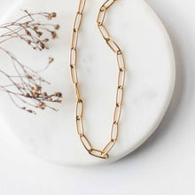 Load image into Gallery viewer, High Quality Gold Plated Paperclip Necklace - 16"