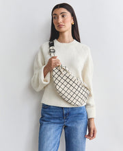 Load image into Gallery viewer, Block Print Grid Stitch Sling Bag