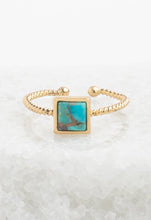 Load image into Gallery viewer, Jayne Square Turquoise Ring