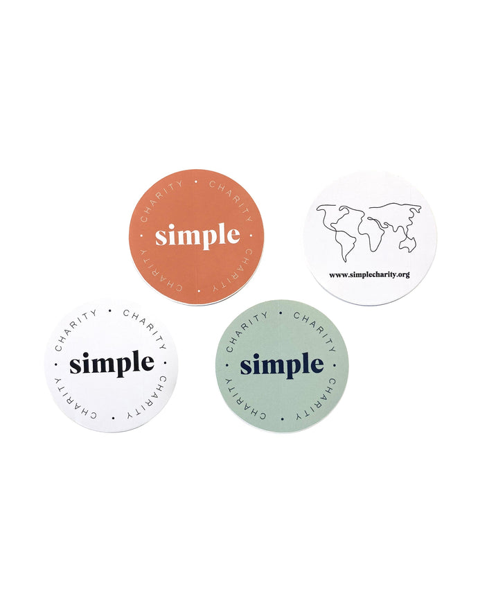 Simple Charity Stickers