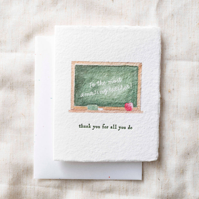 Chalkboard Amazing Teacher Appreciation | Greeting Card