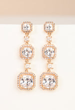 Load image into Gallery viewer, Forever Cushion-Cut Gold Drop Earrings
