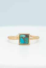 Load image into Gallery viewer, Jayne Square Turquoise Ring
