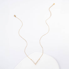 Load image into Gallery viewer, Brilliance V-Bar Chevron Zircon &amp; Gold Necklace
