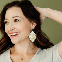 Load image into Gallery viewer, White Wildflower Cora Earrings
