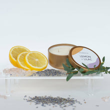 Load image into Gallery viewer, Tin Candle: Lemon + Lilac
