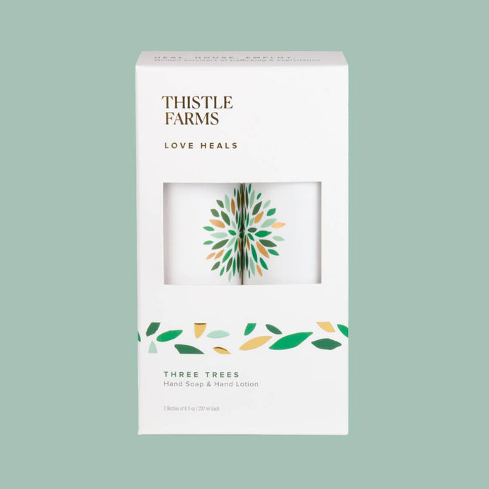 Three Trees Moisturizing Hand Soap and Lotion Set 8 oz