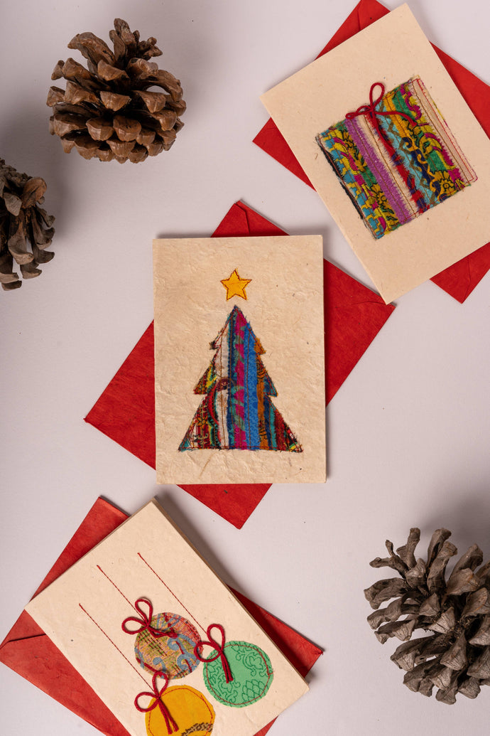 Tree & Treasures: Set of 3 Christmas Cards