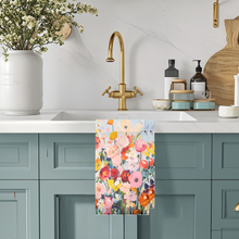 Load image into Gallery viewer, Flowers Bouquet Kitchen| Recycle Microfiber Waffle Tea Towel
