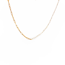Load image into Gallery viewer, Whisper Freshwater Pearl &amp; Paperclip Chain Necklace
