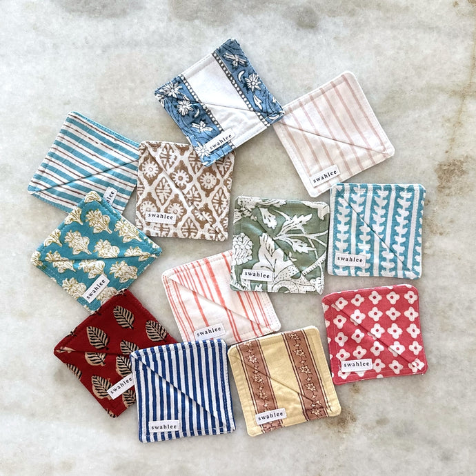 Block Print Corner Bookmarks