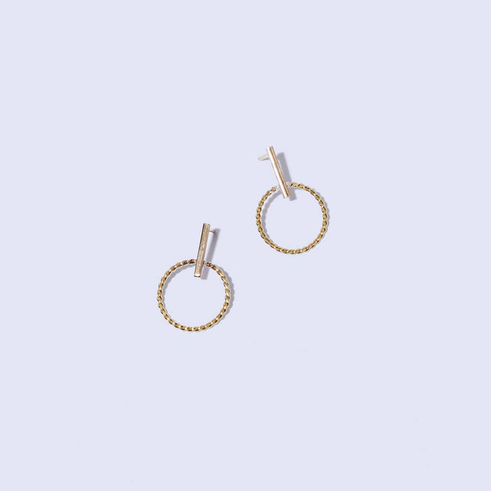 Mooring Earrings - Brass