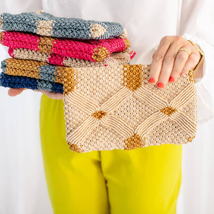 Handmade Macramé  Clutch