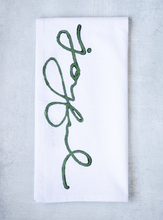 Load image into Gallery viewer, Tea Towel - Joyful, Sage
