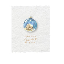 Load image into Gallery viewer, Unto Us A Savior Is Born | Christmas Religious Greeting Card
