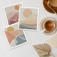 Load image into Gallery viewer, Set of 3 Swedish Dishcloth: Landscape Line Combo
