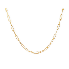 Load image into Gallery viewer, Paperclip Classic Gold Necklace Chain
