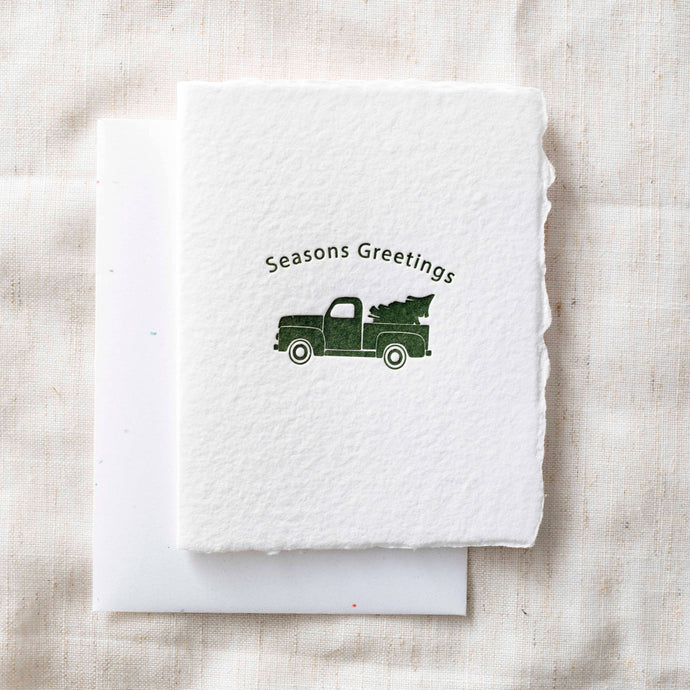 Seasons Greetings Truck | Christmas Tree Greeting Card