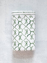 Load image into Gallery viewer, Table Runner - Lattice Bow, Evergreen &amp; Sage
