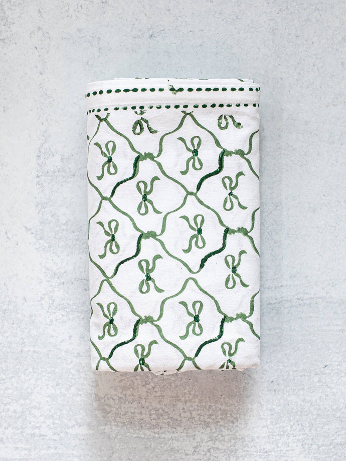 Table Runner - Lattice Bow, Evergreen & Sage
