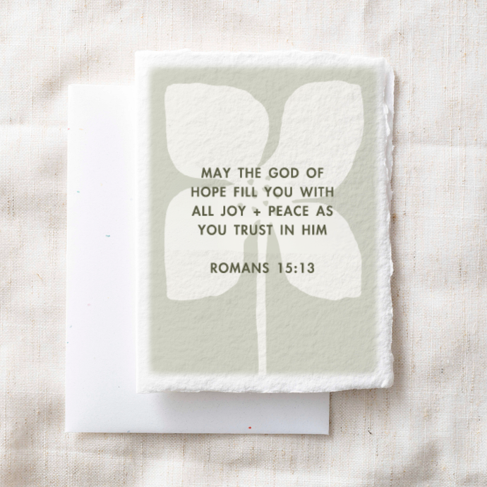 Joy + Peace Romans 15:13 | Christian Religious Greeting Card