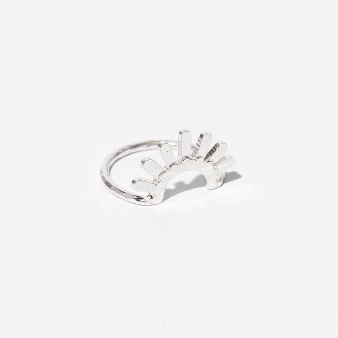 Ray Stacking Ring | Hammered Sterling Silver