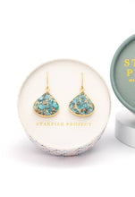Load image into Gallery viewer, Emperor Stone Blossom Earrings - 14K Gold Plated Natural Stone Studs
