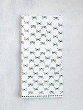 Load image into Gallery viewer, Tea Towel - Bows, Evergreen &amp; Sage
