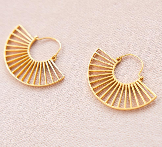 Radiant Sunflare Hoops