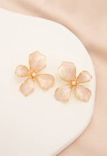 Load image into Gallery viewer, Hope in Bloom Flower Earrings in Misty Rose
