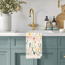 Load image into Gallery viewer, Botanical Wildflower | Recycled Microfiber Waffle Tea Towel
