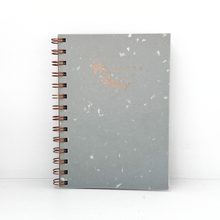 Load image into Gallery viewer, Journal Notebook Notepad | Grey Recycled Handmade Paper
