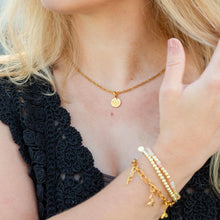 Load image into Gallery viewer, BRAVE Morse Code Gold Charm
