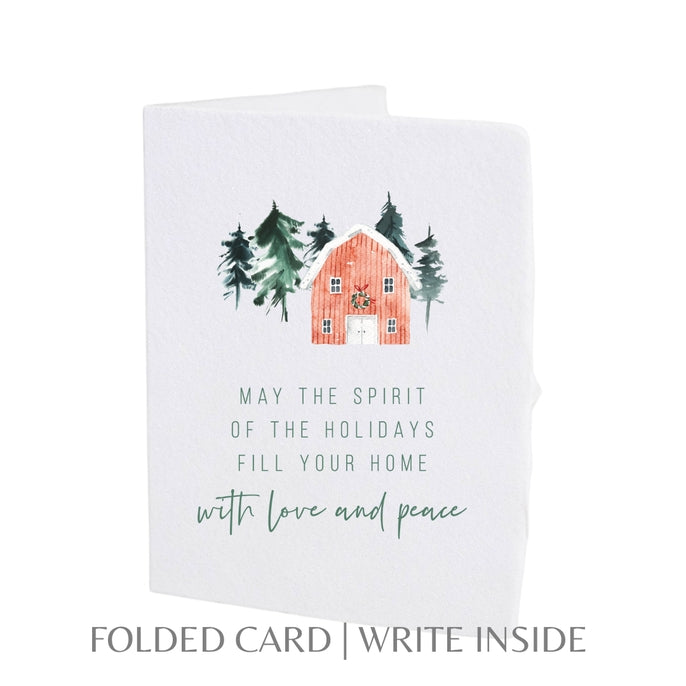 With Love + Peace | Farm Christmas Greeting Card