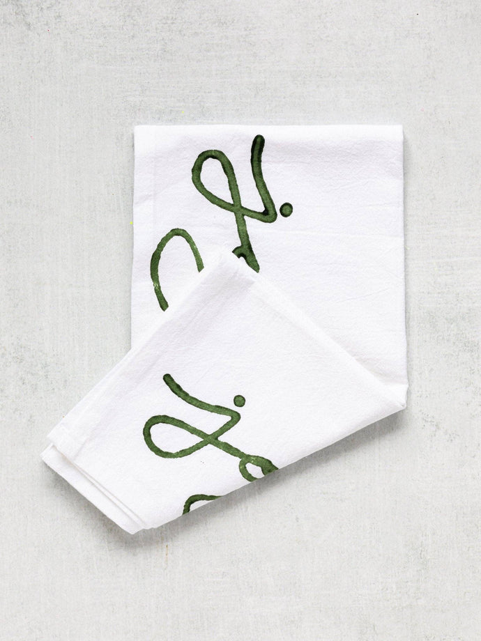 Tea Towel - Joyful, Sage