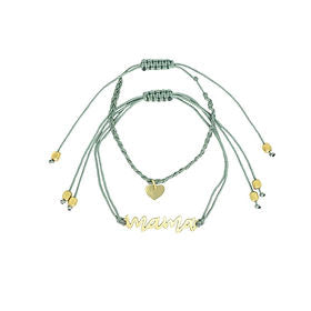Mama & Heart String Bracelet Set
