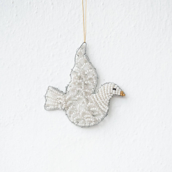 Beaded Dove Ornament