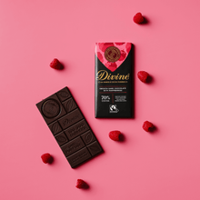 Load image into Gallery viewer, 70% Dark Chocolate with Raspberries Sharing Bar
