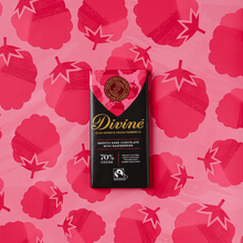 Load image into Gallery viewer, 70% Dark Chocolate with Raspberries Sharing Bar
