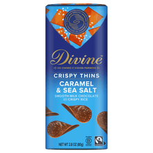 Load image into Gallery viewer, Milk Chocolate with Caramel &amp; Sea Salt Crispy Thins
