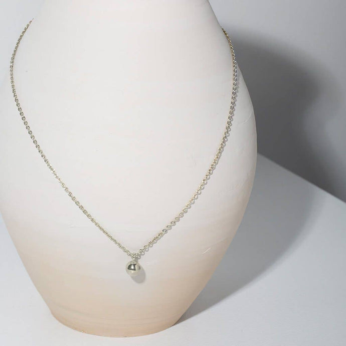 Rain Droplet Necklace | Sterling Silver