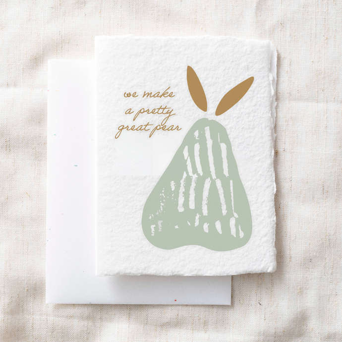 Great Pear Handmade Paper | Love Friendship Greeting Card
