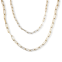 Load image into Gallery viewer, Paperclip Classic Gold Necklace Chain
