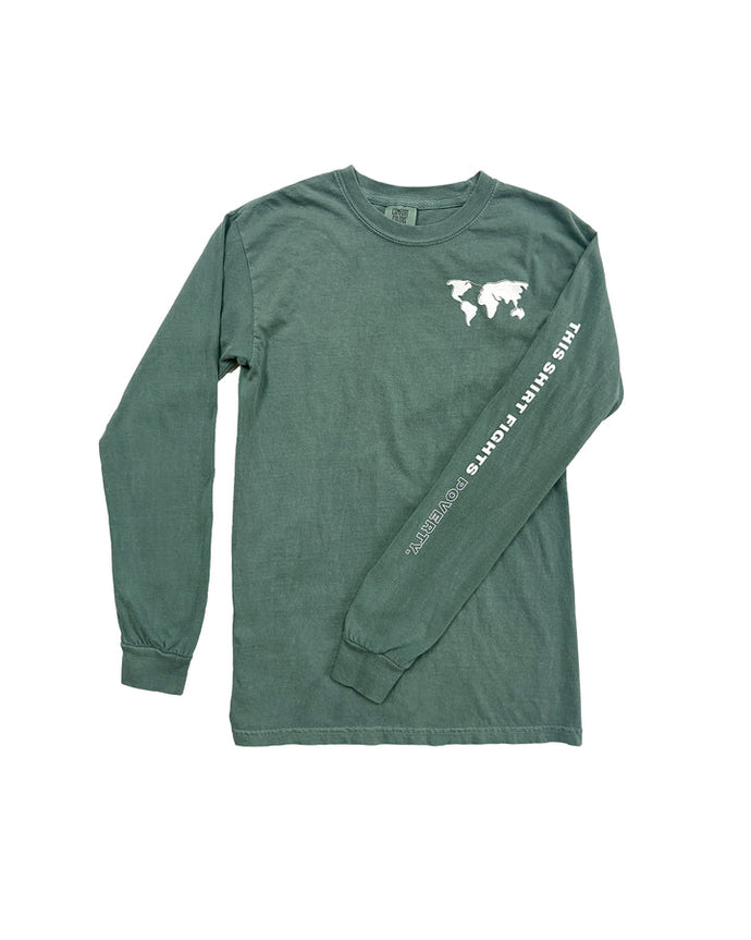 This Shirt Fights Poverty Comfort Colors Long Sleeve T-shirt