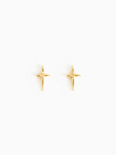 Load image into Gallery viewer, Droplet Cross Earrings
